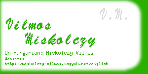 vilmos miskolczy business card